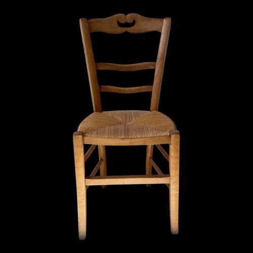 Chaise de ferme en paille et bois bois