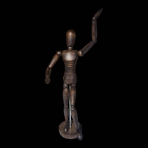 Mannequin dartiste articul ancien en bois bois