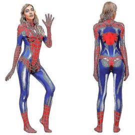 Combinaison Spiderman Pour Femme, Costume D'halloween Cosplay - S