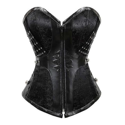 Corset Élastique Multicolore Pour Femme, Style Gothique, Steampunk, Rock, Hippie, Boucles, Rivets, Cuir, Tenue De Club-2972404b