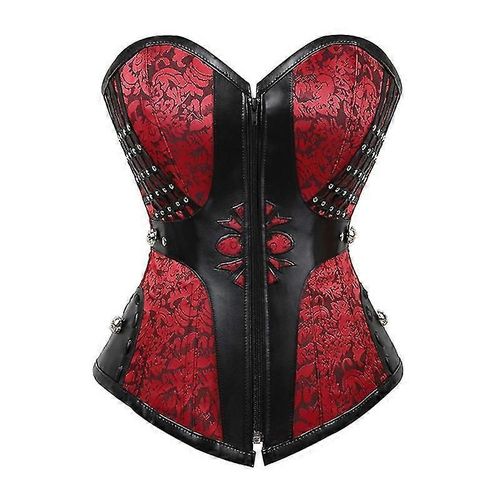 Corset Élastique Multicolore Pour Femme, Style Gothique, Steampunk, Rock, Hippie, Boucles, Rivets, Cuir, Tenue De Club-2972404r