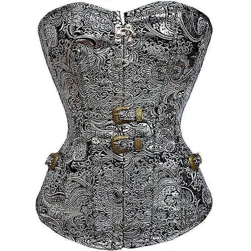 Corset Élastique Multicolore Pour Femme, Style Gothique, Steampunk, Rock, Hippie, Boucles, Rivets, Cuir, Tenue De Club-2972405