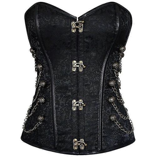 Corset Élastique Multicolore Pour Femme, Style Gothique, Steampunk, Rock, Hippie, Boucles, Rivets, Cuir, Tenue De Club-2972406b
