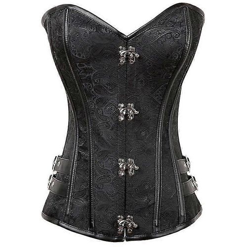 Corset Élastique Multicolore Pour Femme, Style Gothique, Steampunk, Rock, Hippie, Boucles, Rivets, Cuir, Tenue De Club-2972407b