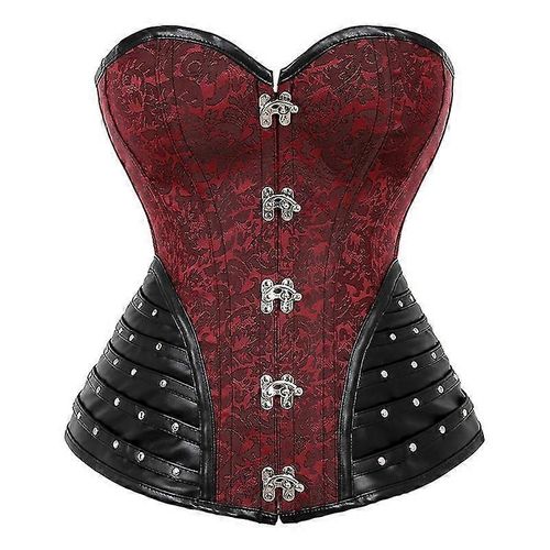 Corset Élastique Multicolore Pour Femme, Style Gothique, Steampunk, Rock, Hippie, Boucles, Rivets, Cuir, Tenue De Club-2972408
