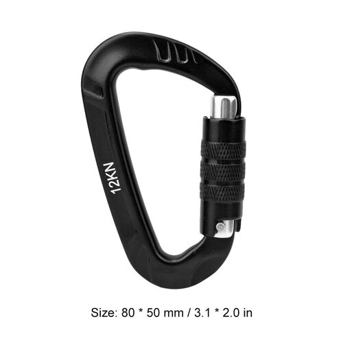 Mousqueton Pour Sac À Dos D'Extérieur 12kn, 1 Pièce, Sac D'Alpinisme Portable, Boucle Externe Suspendue, Porte-Clés, Clip De Verrouillage En Forme De D