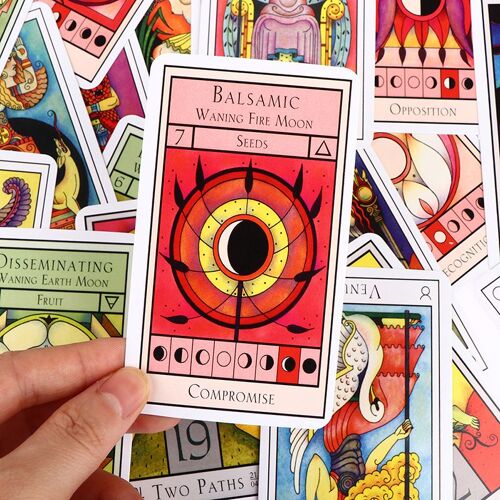 Jeu De Cartes Oracle Reine De La Lune, 1 Boîte, Durable, Amusant, Cartes De Tarot, Guidage Mystique, Divination, Destin, Fête