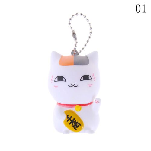 Porte-Clés En Vinyle Pour Femmes, 1 Pièce, Mignon, Anime Japonais, Natsume Yuujinchou, Nyanko Sensei Cat, Figurine D'Action, Jouets Pour Enfants