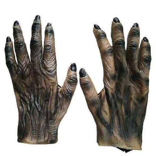 Gants Unisexes Gothiques Punk Pour Halloween, Griffes De Dragon, Cloutés En Métal, Longs Ongles, Mitaines En Similicuir, Costume De Cosplay Pour Adulte
