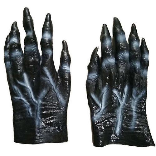 Gants Unisexes Gothiques Punk Pour Halloween, Griffes De Dragon, Cloutés En Métal, Longs Ongles, Mitaines En Similicuir, Costume De Cosplay Pour Adulte