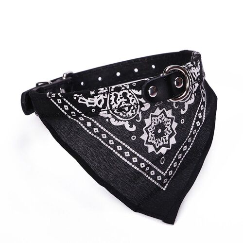 Collier Bandana Ajustable Pour Chien Et Chat, En Pu, Avec Foulard Imprimé Triangulaire, Doux Et Respirant, À La Mode