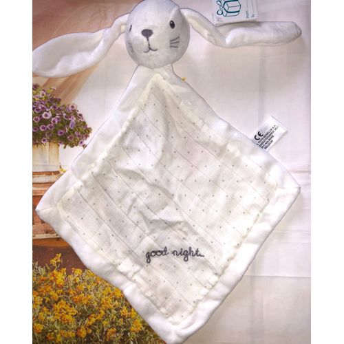 DOUDOU LAPIN BLANC GOOD NIGHT SIMBA TOYS BENELUX PELUCHE JOUET BEBE LANGE MOUCHOIR COTON