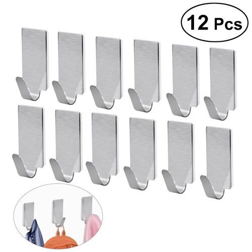 Crochets de rangement muraux pour la cuisine et la salle de bain, 12 pièces, porte-serviettes, accroche pour Robe