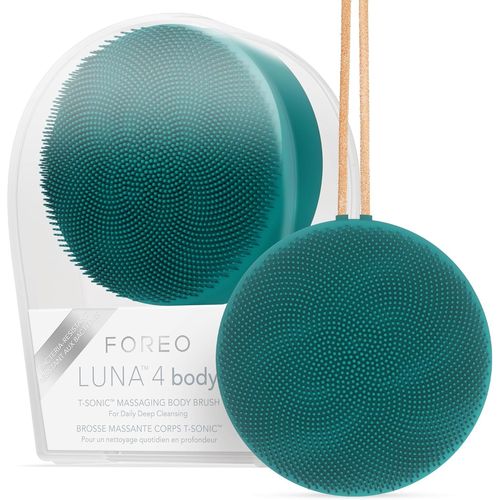 Luna 4 Body Evergreen - Brosse Massante Corps - Nettoyant Et Exfoliant Corps - Gommage Exfoliant Corps - Drainage Lymphatique Et Traitement Des Poils Incarnés - 100% Étanche - Usb Rechargeable 