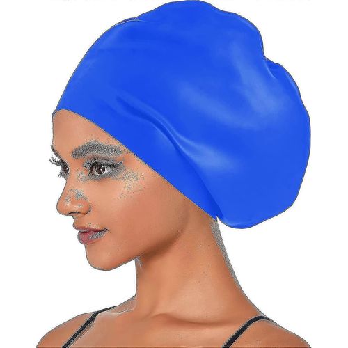 Bonnet De Bain Extra Large En Silicone Pour Cheveux Longs, Tresses Et Dreadlocks, Imperméable, Pour Femmes, Hommes Et Enfants.