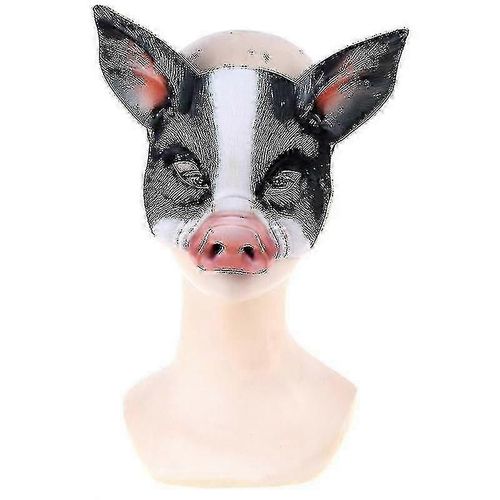 Masque De Boule De Cochon Demi-Visage Pour Halloween, Festival, Spectacle Sur Scène, Haute Qualité