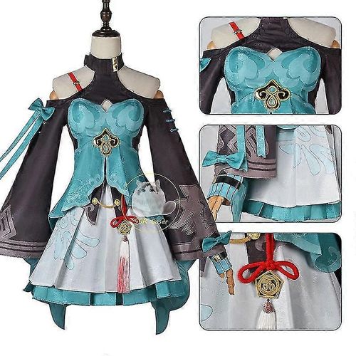 Costume De Cosplay De Honkai Star Rail, Uniforme De Cosplay Qingque, Perruque Qingque, Costume De Jeu De Rôle Pour Fête D'halloween, Pour Femmes Et Filles, Taille Xl