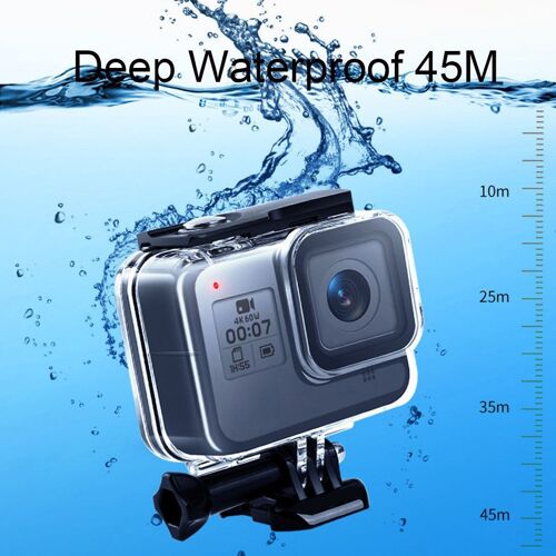 Photographie et accessoires New Sports Camera Waterproof Housing Case Shell Diving 45M for Go-pro 8 Black Wentyer123®