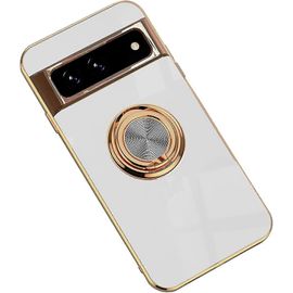 Coque Magnétique Galvanisée Compatible Avec Google Pixel 7/Pixel 7 Pro Avec Anneau De Support Pour Pixel 7
