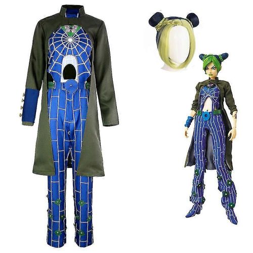 Costume De Cosplay Jojo's Bizarre Adventure, Jolyne Cujoh Kujo, Perruque, Cheveux, Halloween, Carnaval, Taille L