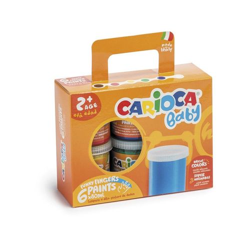 Peinture 100 Gr. Peinture Au Doigt 6 Couleurs Carioca K0032