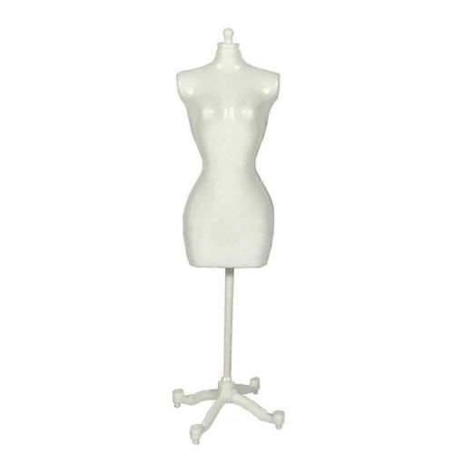 Mannequin femme 1/6, présentoir de vêtements pour poupée, décoration de maison miniature, blanc