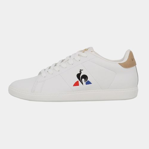 Chaussures Basses Cuir Ou Simili Le Coq Sportif Courtset_2 Optical White/Tan Blanc - 41
