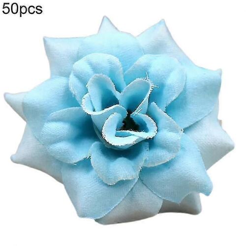 50pcs Artificial Flowers Vivid Diy Weather-resistant Elegant Fake Rose Wedding Flowers Holiday Suppl