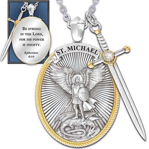 Saint Saint Pendentif Catholique Saint Michel Saint Michel L'archange Pendentif Collier