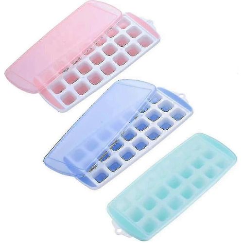 3 Bacs À Glaçons Avec Couvercles