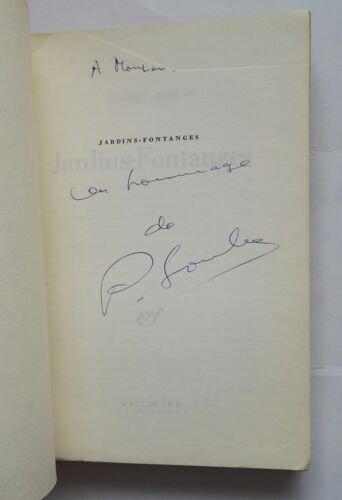 Robert Soulat Jardins-Fontanges Sp Signé 1967 Nrf Gallimard