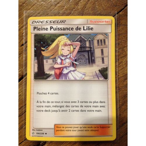 Dresseur Pleine Puissance De Lilie 196/236 Série Soleil Et Lune Éclipse Cosmique