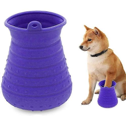 Nettoyeur De Pattes De Chien, Brosse De Nettoyage Portable Pour Chien Avec Serviette Nettoyant Pour Pattes D'animaux (Violet)