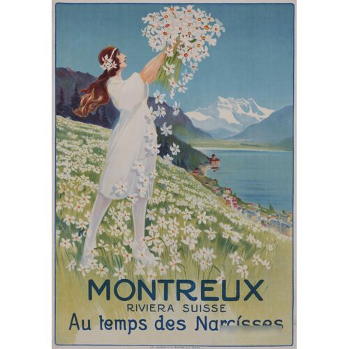 Affiche Montreux Riviera Suisse Au Temps Des Narcisses