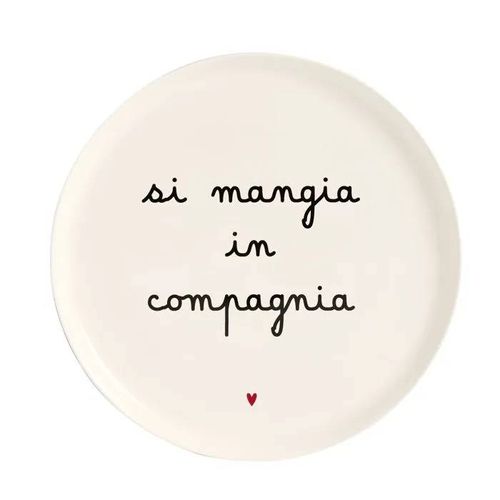 Piatto Pizza 'si Mangia In Compagnia' 31,5 Cm