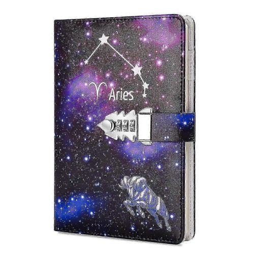 Journal Intime A5 En Cuir Synthétique Avec Mot De Passe Et Serrure À Combinaison (Bélier)