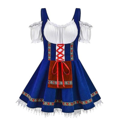 Déguisement Oktoberfest Pour Femme, Robe De Serveuse Pour Le Carnaval Et Halloween - 2xl