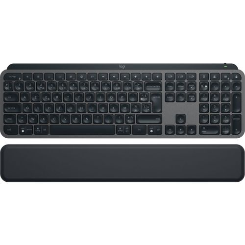 Logitech MX Keys S Plus - Clavier rétroéclairé sans fil Bluetooth LE AZERTY Français avec repose poignée - Graphite