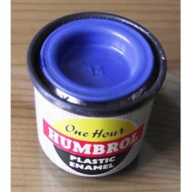 Petit Pot De Peinture Ancien One Humbrol Plastic Enamel N°14 (Bleu)-Humbrol
