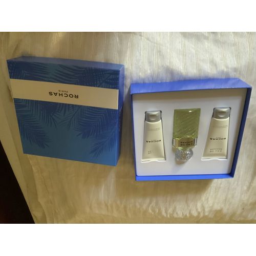 Coffret Eau Fraîche De Rochas 100ml Vapo+ Lait Corp Parfume 100ml +Gel Douche 100ml 