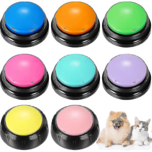 Boutons D'enregistrement Vocal Couleur 10 Boutons Pour Chien 30 Secondes Enregistrables Ensemble De Boutons De Communication Pour Chien Boutons De Parole De Dressage De Chien De Compagnie F-4 Ensemble De Couleurs