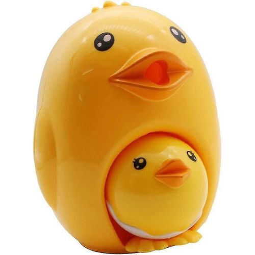 Taille-Crayon Manuel À Manivelle, Taille-Crayon Combiné Maman Poussin Et Bébé Poussin, Pour Étudiants, École, Maison, Bureau, Studio - Jaune