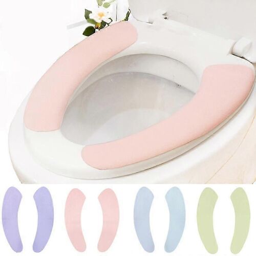 Salle de bain plus chaude Toilette Housse de siège Coussin 4 Pack lavable et réutilisable pour l'hiver