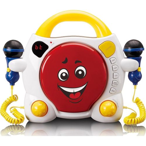 Lecteur CD karaoké portable avec Bluetooth® pour enfants Lenco Rouge-Blanc