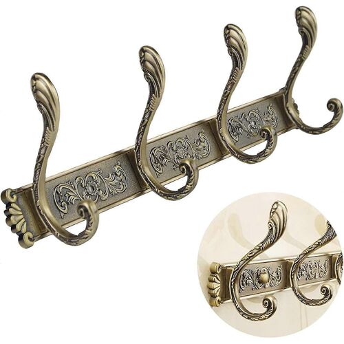 Patère murale vintage en bronze, patère rétro, patère murale avec vis, crochet vintage en aluminium, porte-manteau vintage vieilli