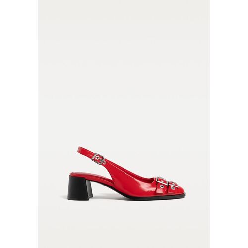 Stradivarius Chaussures Talon Avec Boucles Rouge