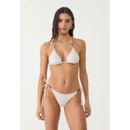 Stradivarius Culotte De Bikini À Cordons Brodés Écru Xl