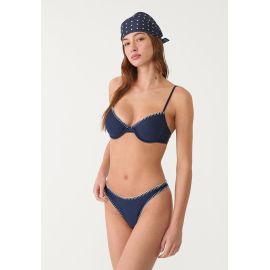 Stradivarius Culotte De Bikini Tanga Marine Xl