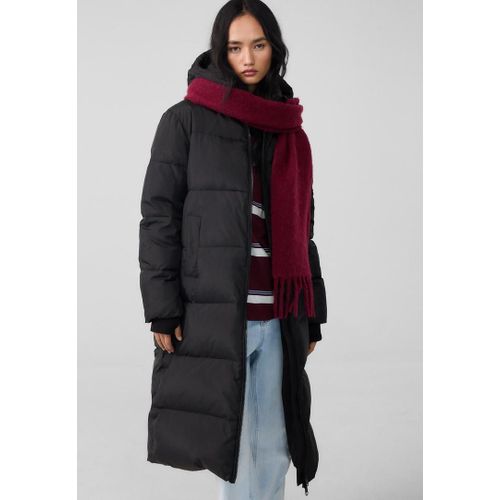 Stradivarius Manteau Long Matelassé Avec Duvet Noir S