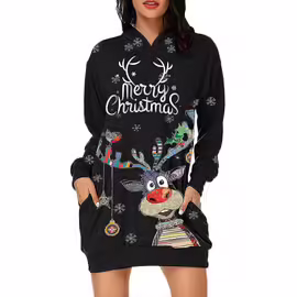 Pull Motif Amusant Noël Pull De Noël Femme Motif Amusant - Sweatshirt Coton Ample - Style Moche Et Fun Pour Les Fêtes Pull Coton Hiver Confortable